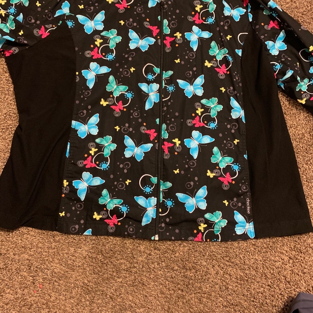 Scrubs Cherokee plus Size Zipper Lab Coat
